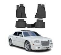 OMAC Alfombrillas De Coche Compatible con Chrysler 300C 2004-2012 Negro Goma TPE 4Pza