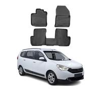 OMAC Alfombrillas De Coche Compatible con Dacia Lodgy 2012-2024 Negro Goma TPE 4Pza