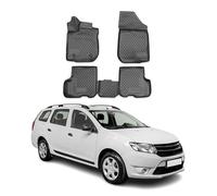 OMAC Alfombrillas De Coche Compatible con Dacia Logan MCV2 2013-2016 Negro Goma TPE 4Pza