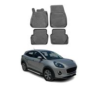 OMAC Alfombrillas De Coche Compatible con Ford Puma PHEV 2019-2024 Negro Goma TPE 4Pza