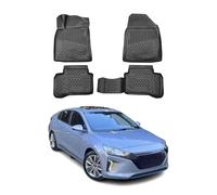 OMAC Alfombrillas De Coche Compatible con Hyundai Ioniq 2016-2024 Negro Goma TPE 4Pza