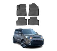OMAC Alfombrillas De Coche Compatible con Kia Soul EV 2014-2021 5puertas Negro Goma TPE 4X
