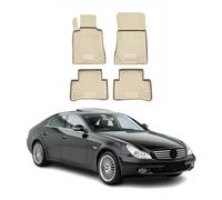 OMAC Alfombrillas De Coche compatible con Mercedes CLS Class C219 2004-2010 Beige TPE 4Pza
