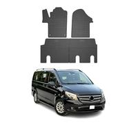 OMAC Alfombrillas De Coche Compatible con Mercedes Vito W447 2014-2024 Negro Goma 4Pza