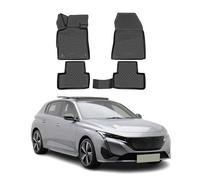 OMAC Alfombrillas De Coche Compatible con Peugeot 308 2022-2024 Negro Goma TPE 4Pza