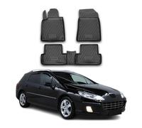 OMAC Alfombrillas De Coche Compatible con Peugeot 407 Sedán Familiar 2004-2011 4X