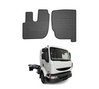 OMAC Alfombrillas De Coche Compatible con Renault Midlum 1997-2013 Negro Goma 2Pza