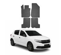 OMAC Alfombrillas de coche para todas las condiciones meteorológicas, compatibles con Dacia Sandero Stepway 2018-2022, ajuste 3D, borde alto, alfombrillas de goma, color negro