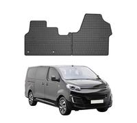 OMAC Alfombrillas de coche para todo tipo de clima, compatibles con Citroen Jumpy III 2016-2022, ajuste 3D, borde alto, alfombrillas de goma, para todas las condiciones climáticas, color negro