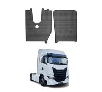 OMAC Alfombrillas de coche para todo tipo de clima, compatibles con Iveco S-Way 2019-2022, ajuste 3D, borde alto, alfombrillas de goma, color negro