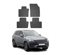 OMAC Alfombrillas de coche para todo tipo de clima, compatibles con Volvo XC90 II 2015-2022 4X, ajuste 3D, borde alto, alfombrillas de goma, color negro
