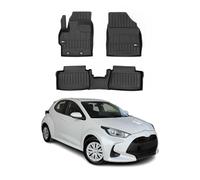 OMAC Alfombrillas de Coche prémium compatibles con Toyota Yaris Hybrid 2019 - 2022 | Alfombrillas de Coche Borde Alto deantideslizante para Todas Las Condiciones climas 3D Negro TPE