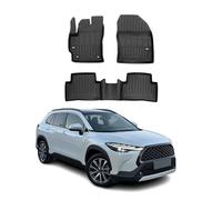 OMAC Alfombrillas de goma, Alfombras Coche compatibles con Toyota Corolla Cross 2022-2024 Premium 3D Negro TPE 3 TLG