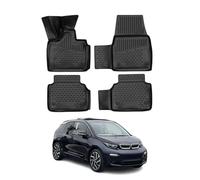 OMAC Alfombrillas de Goma Alfombrillas Compatibles con BMW i3 I01 2013-2023 TPE Alfombrillas de Coche Negro 4X