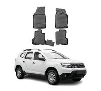 OMAC Alfombrillas de Goma Alfombrillas Compatibles con Dacia Duster 2018-2024 TPE Alfombrillas de Coche Negro 4X