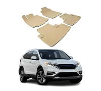 OMAC Alfombrillas de Goma Alfombrillas Compatibles con Honda CR-V 2012-2017 TPE Alfombrillas de Coche Beige 4X