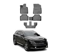 OMAC Alfombrillas de Goma Alfombrillas Compatibles con Kia Sorento 2021-2026 TPE Alfombrillas de Coche Negro 5X