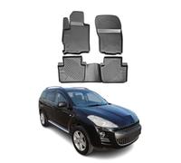 OMAC Alfombrillas de Goma Alfombrillas Compatibles con Peugeot 4007 2007-2012 TPE Alfombrillas de Coche Negro 4X