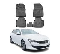 OMAC Alfombrillas De Coche Compatible con Peugeot 508 SW 2018-2021 Negro Goma TPE 4Pza