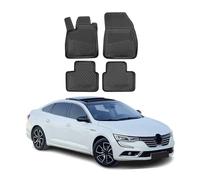 OMAC Alfombrillas de Goma Alfombrillas Compatibles con Renault Talisman 2015-2022 TPE Matten Negro 4X