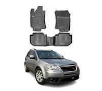 OMAC Alfombrillas de Goma Alfombrillas Compatibles con Subaru Tribeca 2008-2014 TPE Automatte Negro 4X