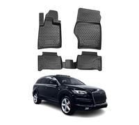 OMAC Alfombrillas de Goma compatibles con Audi Q7 4LB 2006 - 2015 TPE, Color Negro, 4 Unidades