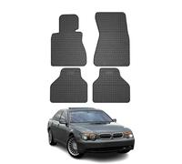 OMAC Alfombrillas de Goma Compatibles con BMW 7er E65 E66 E67 2001-2009 Alfombrillas de Coche Negro 4X