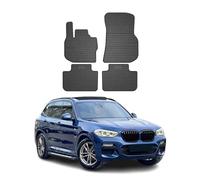 OMAC Alfombrillas de Goma Compatibles con BMW X3 G01 2017-2024 Alfombrillas de Coche Goma Negro 4tlg