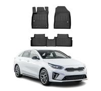 OMAC Alfombrillas de Goma Compatibles con Kia Ceed 2019-2026 Premium TPE 3D Alfombrillas de Coche Negro 3X