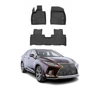 OMAC Alfombrillas de Goma Compatibles con Lexus RX 2016-2022 Premium TPE 3D Alfombrillas de Coche Negro 4X