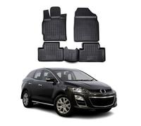 OMAC Alfombrillas de goma compatibles con Mazda CX-7 2006-2012 TPE Alfombrillas negras 4X, Alfombras Coche Goma, Alfombra Coche