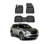 OMAC Alfombrillas de goma compatibles con Nissan X-Trail IV T33 2021-2024 Premium 3D Negro TPE 3 TLG