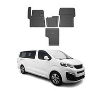 OMAC Alfombrillas de Goma Compatibles con Peugeot Traveller 2016-2026 Alfombrillas de Coche Goma Negro 4X
