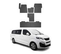 OMAC Alfombrillas de Goma Compatibles con Peugeot Traveller 2016-2026 Alfombrillas de Coche Goma Negro 6X