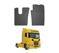 OMAC Alfombrillas de Goma Compatibles con Scania RIS 2016-2020 Alfombrillas de Coche Goma Negro 2tlg