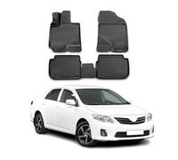 OMAC Alfombrillas de goma compatibles con Toyota Corolla E14/15 2007 - 2013 Alfombrillas negras 4X