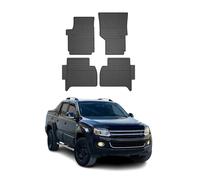OMAC Alfombrillas de Goma Compatibles con VW Amarok 2009-2022 Alfombrillas de Coche Goma Negro 4tlg