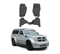 OMAC Alfombrillas para Dodge Nitro 2007-2011 Negro/Delantero y 2ª Fila Asiento 3D, Ajuste Personalizado para Todo Tipo de Clima, Accesorios para automóvil, SUV, automoción