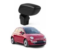 OMAC Armlehne para Fiat 500 500C 2007-2015 - Snap-On - ABS + Kunstleder - Keine Bohrung o Installation - Einfache Montage Black