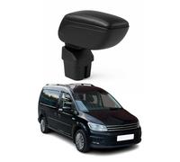 OMAC Armlehne para VW Caddy 2003-2020 / VW Touran 2003-2015 - Snap-On - ABS + Kunstleder - Keine Bohrung o Installation - Einfache Montage Black