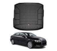 OMAC Bandeja Maletero Alfombrilla Compatible con Audi A3 8V Sédan 2013-2020 Negro TPE