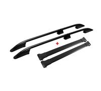 OMAC Barras de techo + Baca compatible con Ford Tourneo Transit Courier 2012-2024 aluminio negro