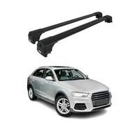 OMAC Barras de Techo de Aluminio para Audi Q3 8U 2011-2018 - City Crash - ISO/Pas 11154:2006 - con Cerradura - Carga máx 75 kg - 2 Barras Negro