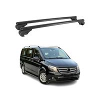 OMAC Barras de Techo de Aluminio para Mercedes Vito W447 2014-2026 - TÜV/DIN 75302:2019 - con Cerradura - Carga máx 75 kg - 2 Barras Negro