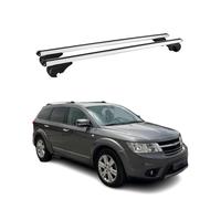 OMAC Barras de Techo de Aluminio para Fiat Freemont 2011-2016 - TÜV/DIN 75302:2019 - con Cerradura - Carga máx 75 kg - 2 Barras Gris