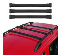 OMAC Barras de Techo de Aluminio para VW Transporter Caravelle Multivan T5 2003-2015 - TÜV/DIN 75302:2019 - Carga máx 75 kg - 2 Barras Negro