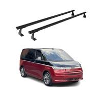 OMAC Barras de Techo Heavy Duty compatibles con VW Multivan T7 2022-2026 - 2 Barras - Aluminio Negro