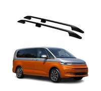 OMAC Barras de Techo Relingträger Compatible con VW T7 Multivan 2021-2026 Aluminio Negro 2 Pzs