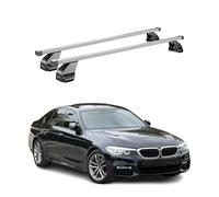 OMAC Barras de Techo Transversales Acero para BMW 5er G30 Limo 2016-2023 / M5 F90 Limo 2018-2023 - con Llave - Probado City Crash - DIN 75302