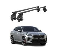 OMAC Barras de Techo Transversales Acero para BMW X2 U10 2023-2026 - con Llave - Probado City Crash - DIN 75302